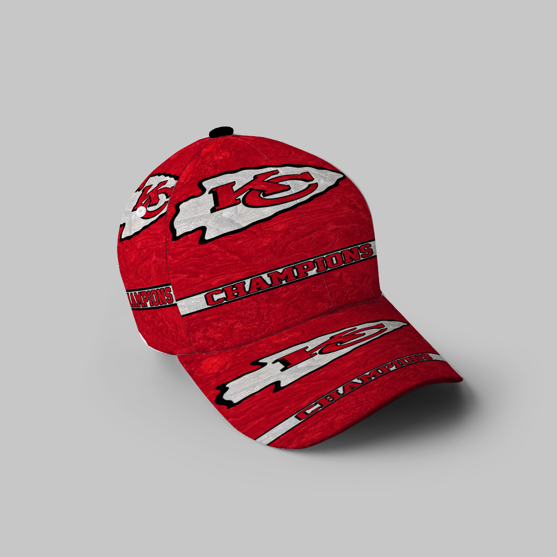 Kansas City Chiefs Emblem Champions 3D Printing Baseball Cap Classic Hat