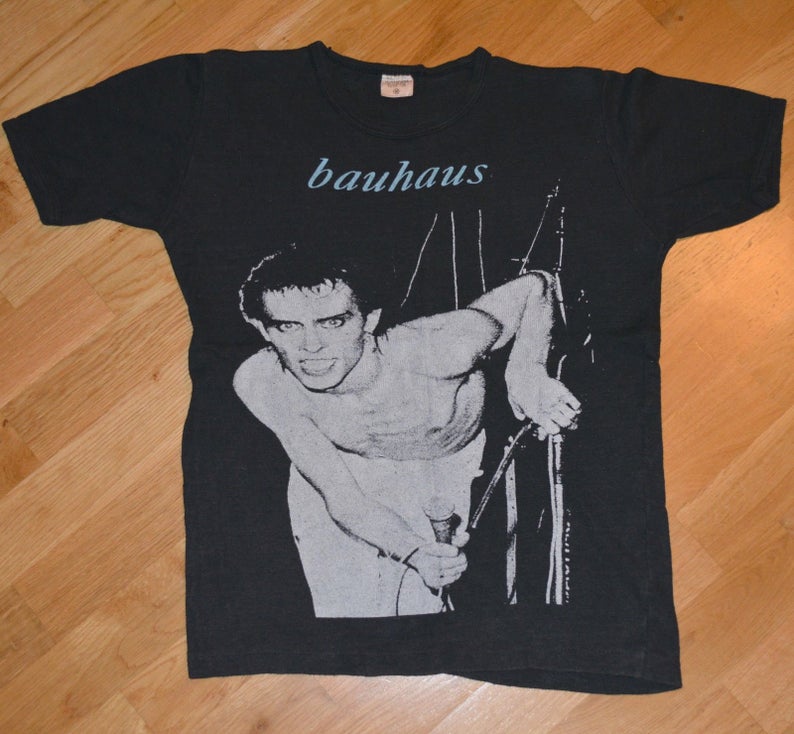 1980’s BAUHAUS vintage concert tour rare original rock band music t-shirt