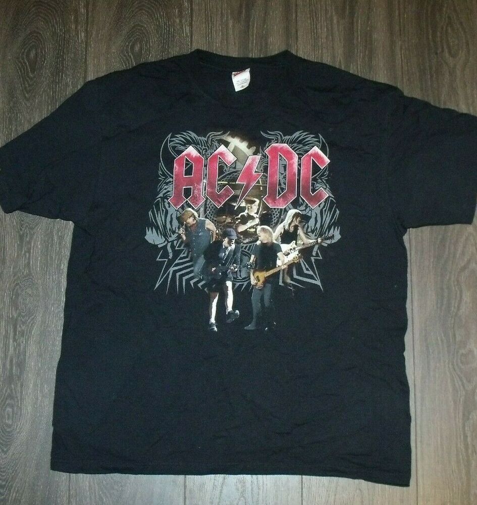 Ac Dc Black Ice Tour Shirt Anvil Angus Brian Johnson Bon Scott Shirt