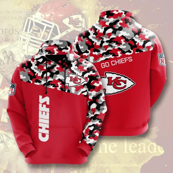 Kansas City Chiefs 99851 Unisex 3D Zip up Hoodie Jacket T-shirt