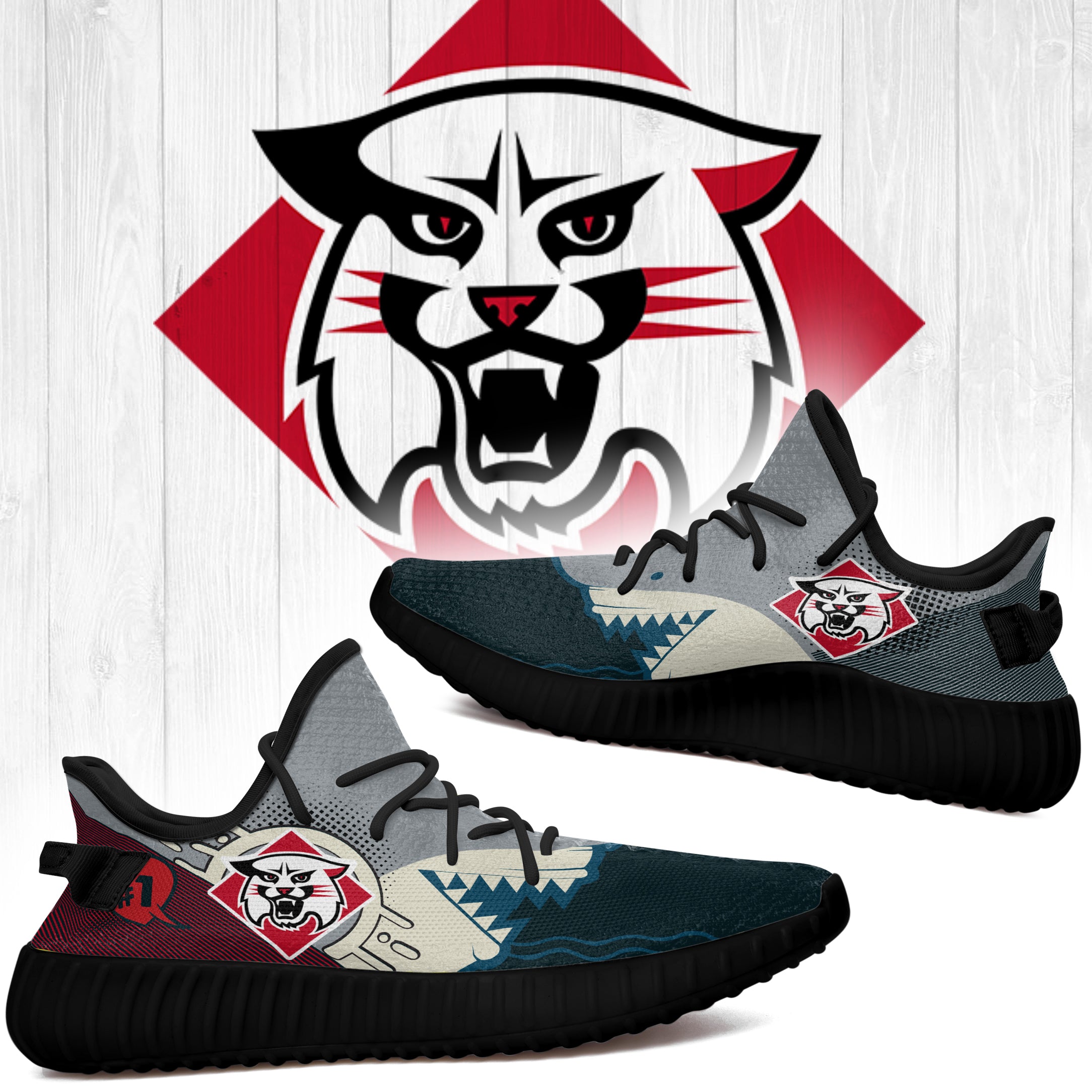 Shark Davidson Wildcats Nfl Yeezy Boost 350 V2 Shoes L1610-202