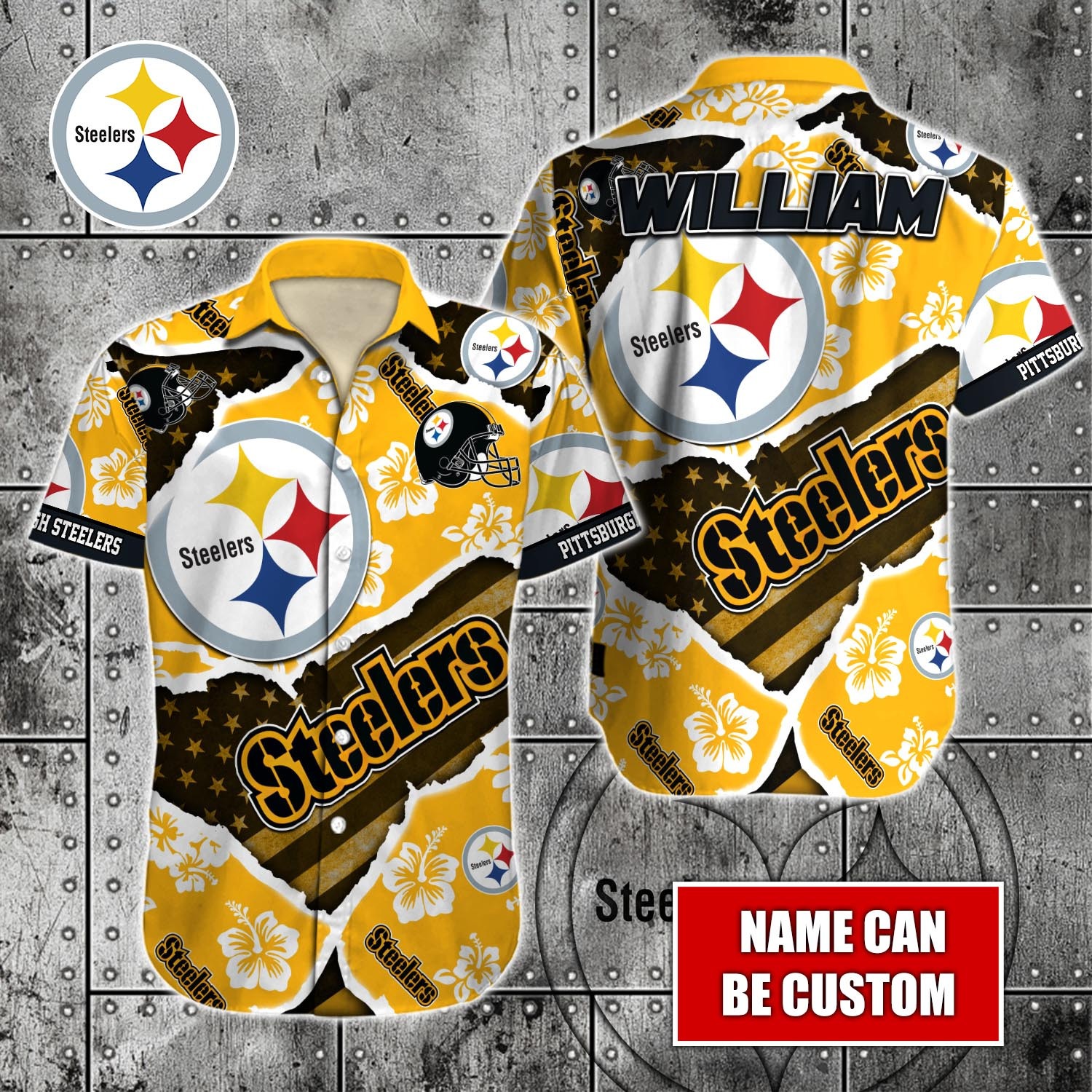 Pittsburgh Steelers Nfl-Hawaiian Shirt Custom T-41101