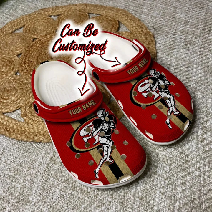 Custom Crocs – San Francisco 49Ers Football Player Clog Shoes