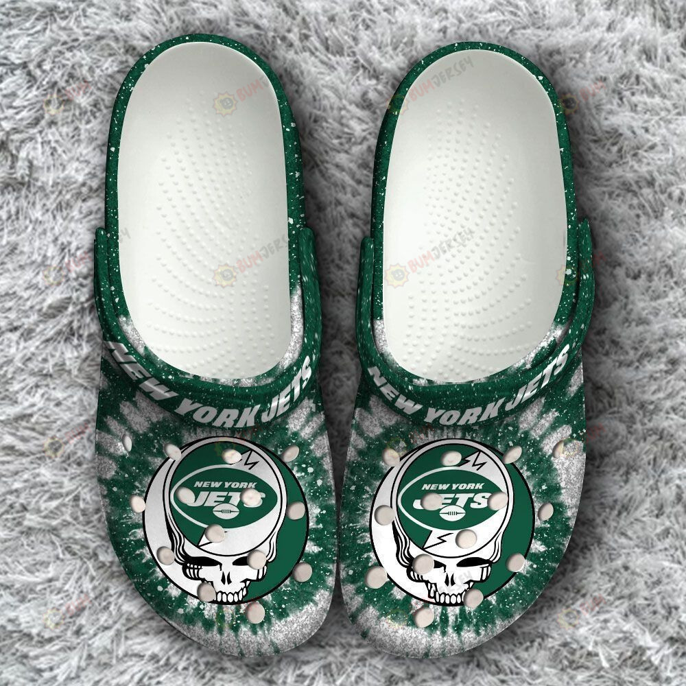 New York Jets Logo Pattern Crocs Classic Clogs Shoes In Green & White – Aop Clog