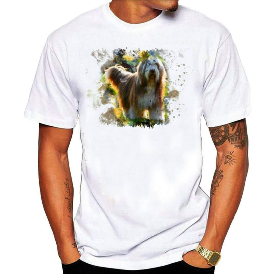 Bearded Collie TShirt Animal Shirt Cotton Unisex Tee TOP Quality Dog Lover
