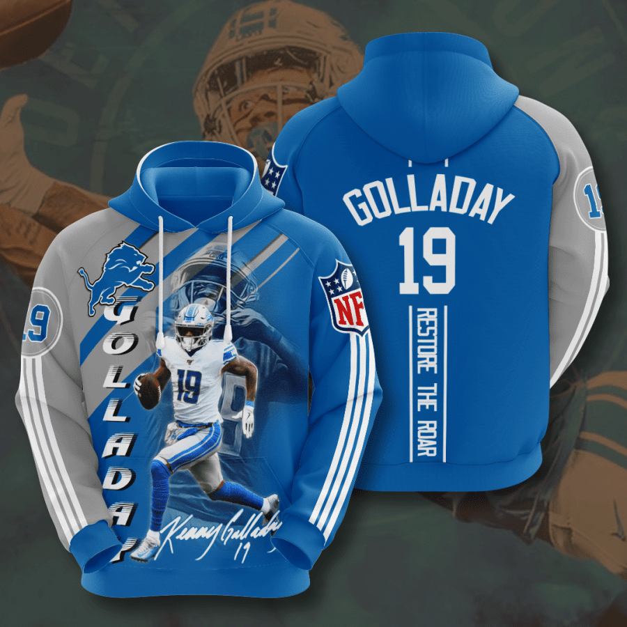 Detroit Lions Kenny Golladay 29 Unisex 3D Hoodie Gift For Fans