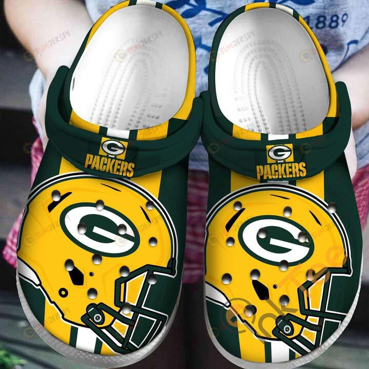 Green Bay Packers Football Helmet Crocs Crocband Clog Shoes – Aop Clog