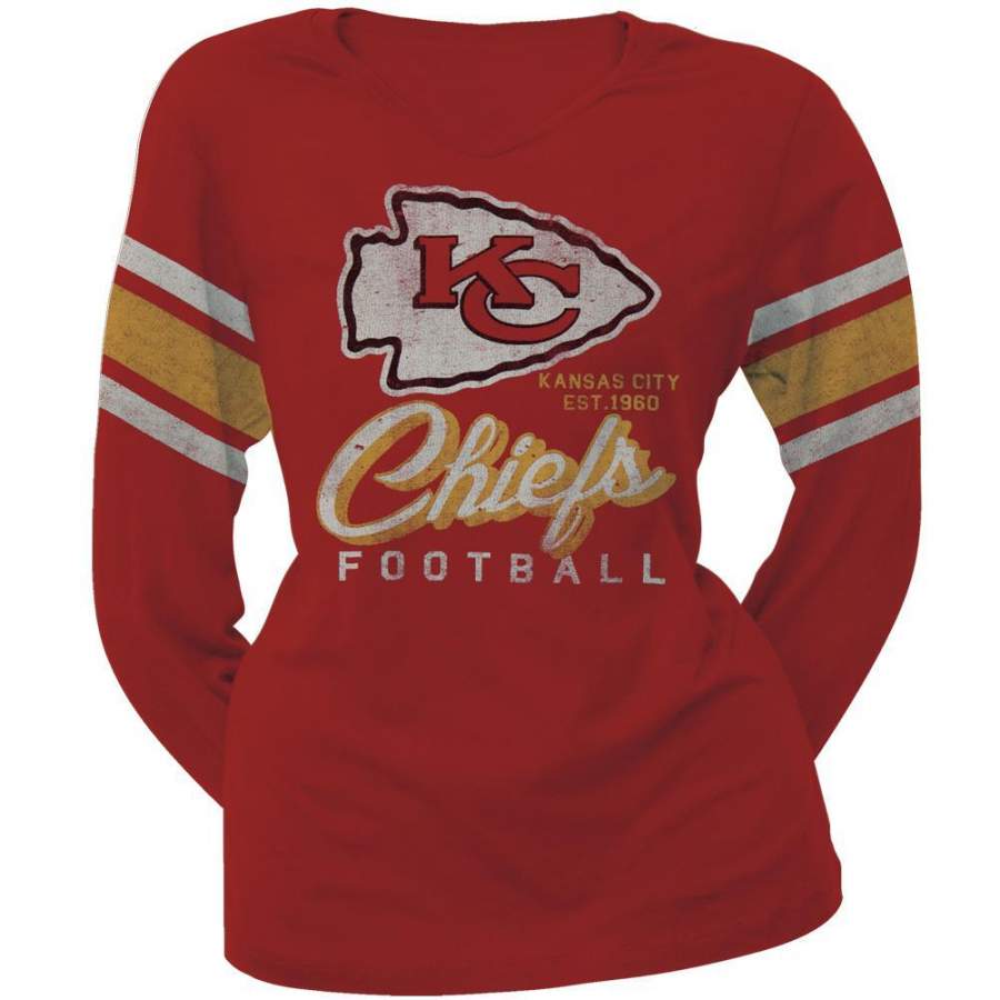 Kansas City Chiefs – Homerun Premium Juniors Long Sleeve T-Shirt