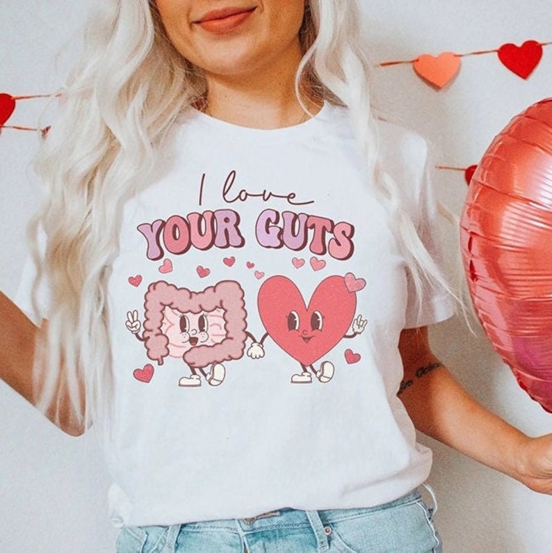 Retro GI Nurse Valentine’s Day Shirt | I Love Your Guts Valentine Day T-Shirt, Medical Endo Rn Gastroenterologist Tshirt, GI Tech Gift