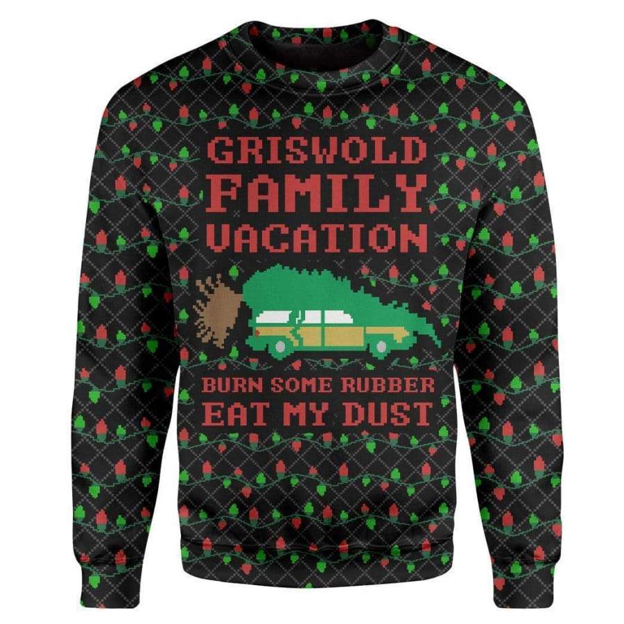 Custom T-Shirt – Long Sleeves Ugly Christmas Griswold Family Vacation Christmas Sweater 2023 Jumper