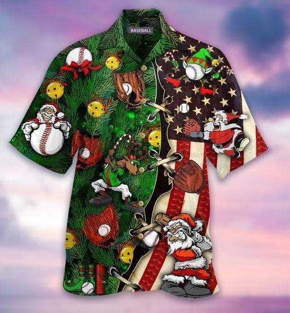 Baseball Christmas Hawaiian Shirt | Unisex | Adult | Hw2322