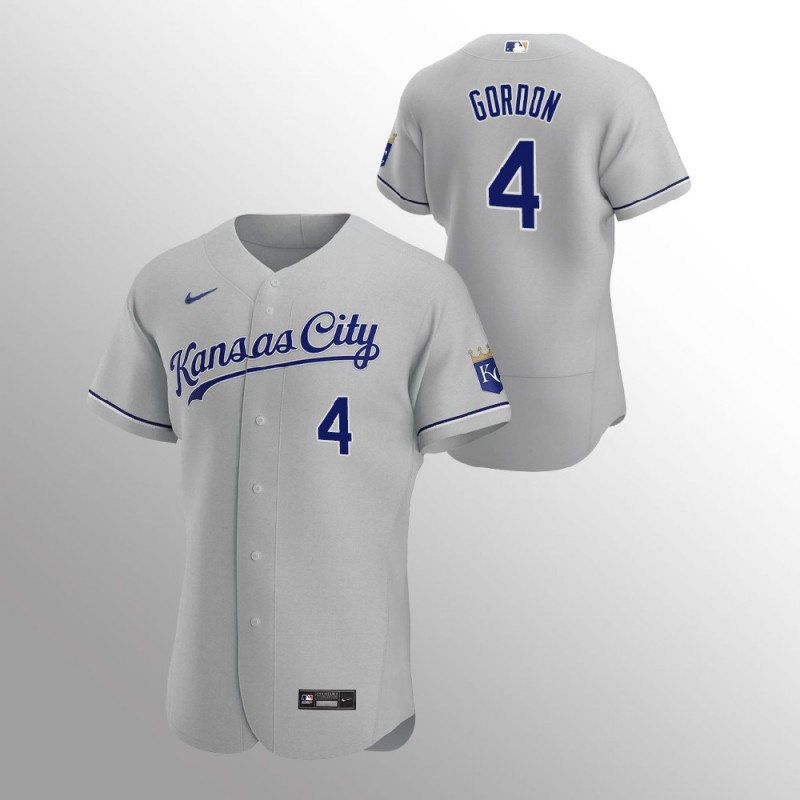 Men’S Kansas City Royals Alex Gordon  Gray 2020 Road Jersey – All Stitched, Embroidery