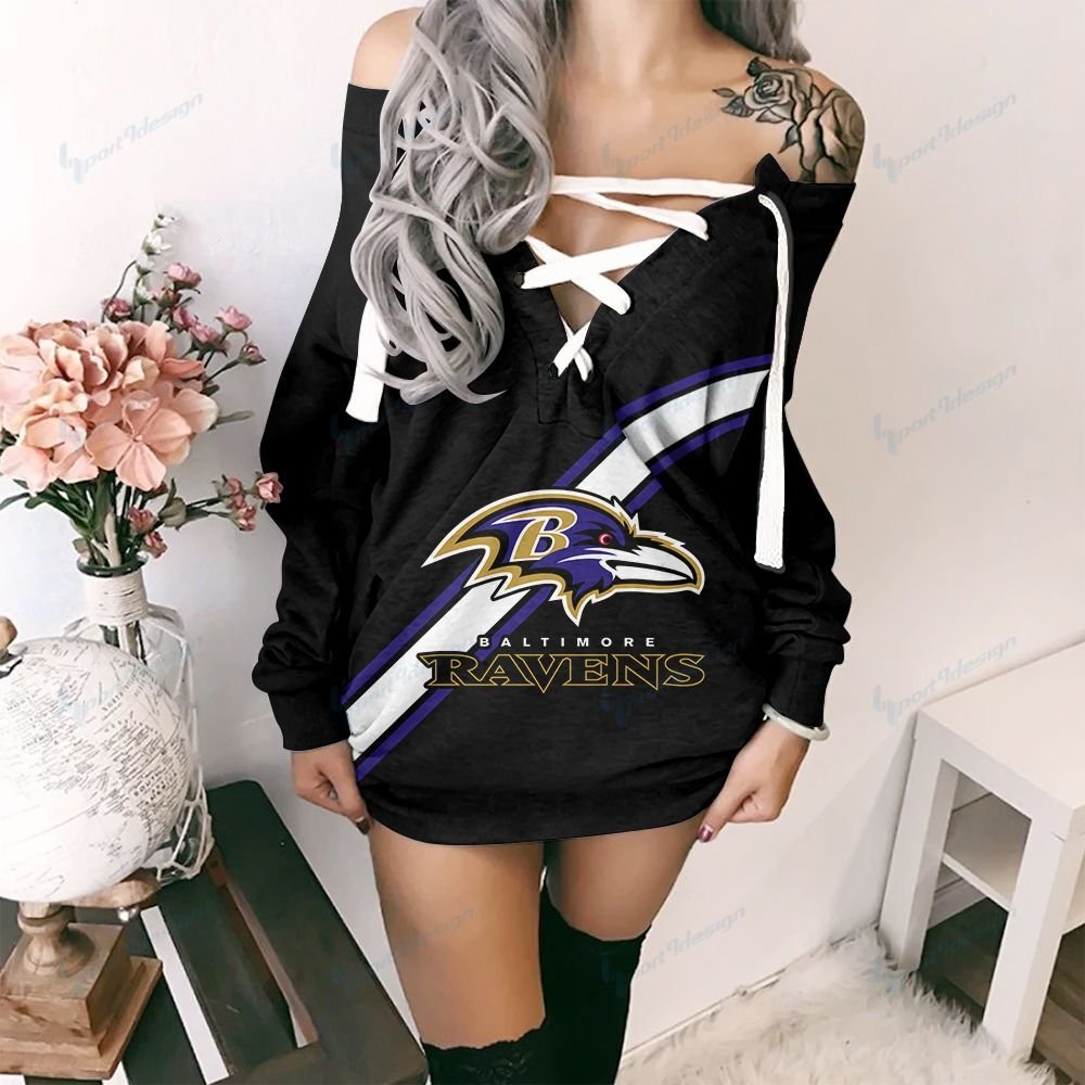 Baltimore Ravens Lace-Up Sweatshirt 40