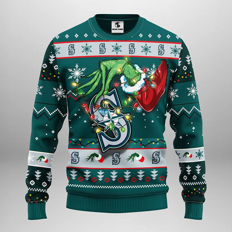 Seattle Mariners Grinch Ugly Christmas Sweater