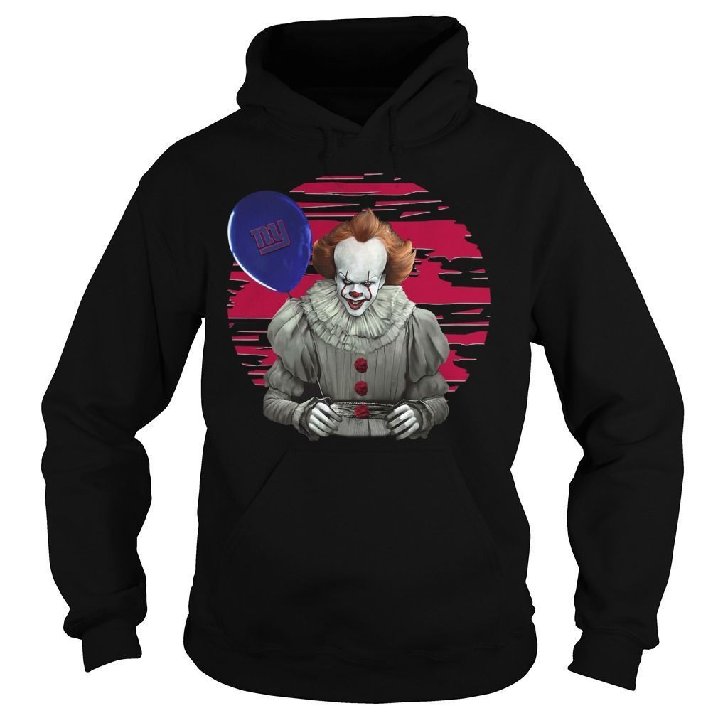 New Fashion New York Giants Football Team Fans And Pennywise It The Clown Horror Movie Halloween Shirts