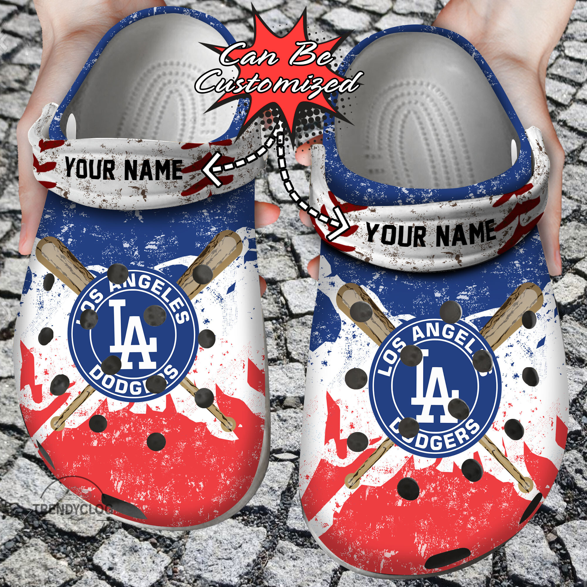 Baseball Crocs – La Dodgers Personalized Watercolor New Clog Shoes