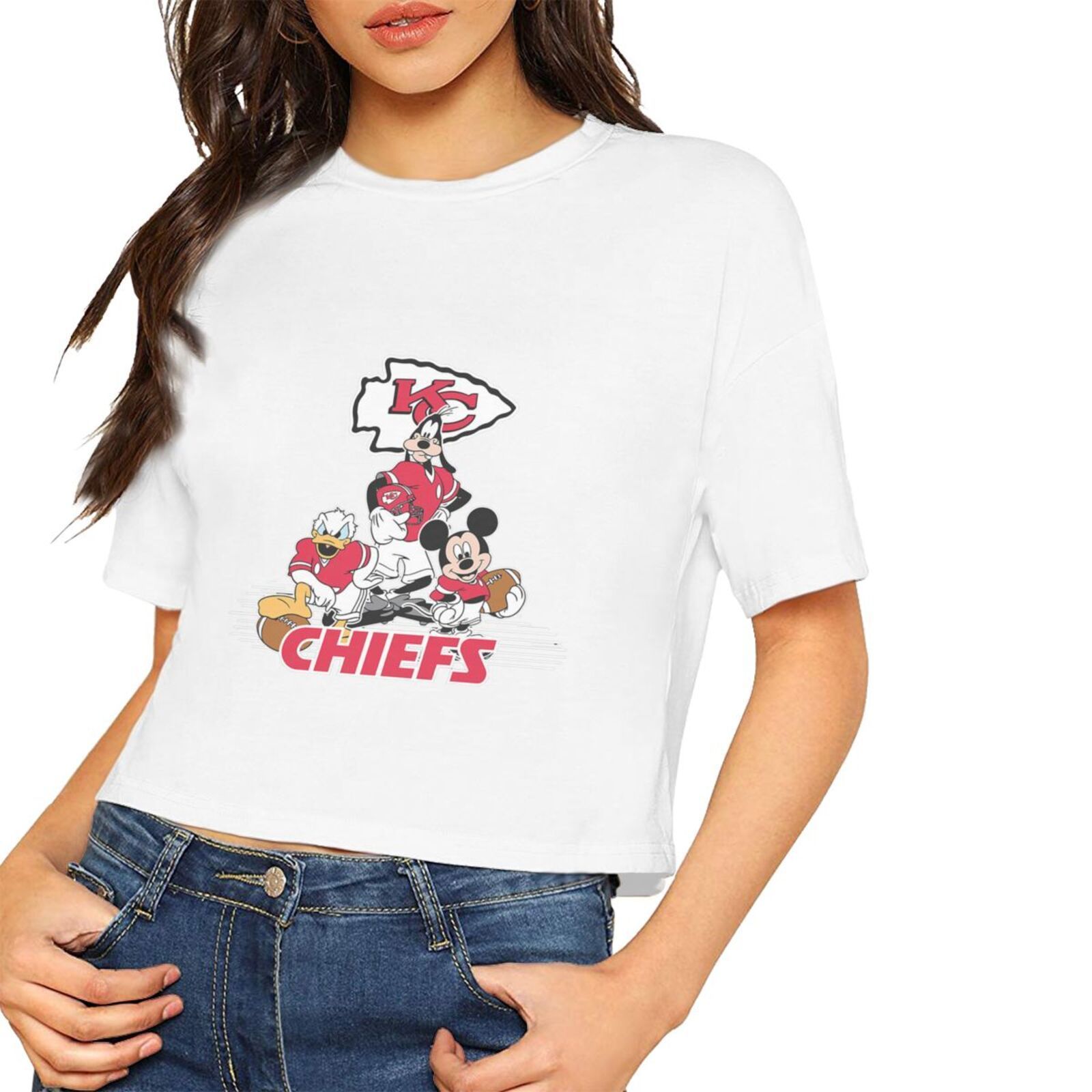 Women’s Kansas City Chiefs Dew Navel T-Shirt