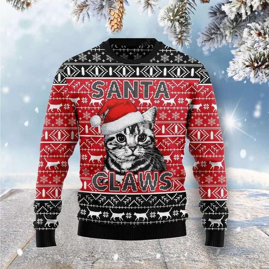 Santa Claws Cat Ugly Christmas Sweater – Fetexagust