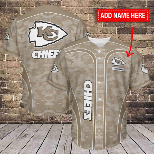 Kansas City Chiefs Personalized Baseball Jersey Bg456