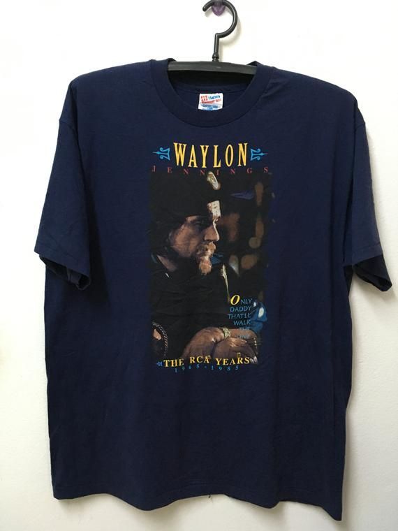 Vintage90S Waylon Jennings The Rca Years 1965 1985 Tour Promo Rock Country Shirt 23 Shirt