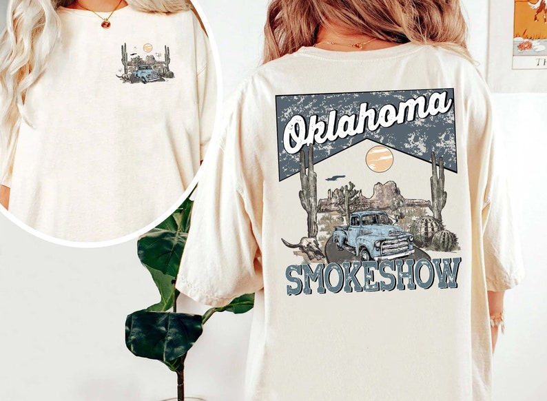 Oklahoma Smokeshow 2 Sided Shirt, Zach Bryan T-Shirt, Zach Bryan American Heartbreak Shirt, Zach Bryan Boho Tee, Western Shirt