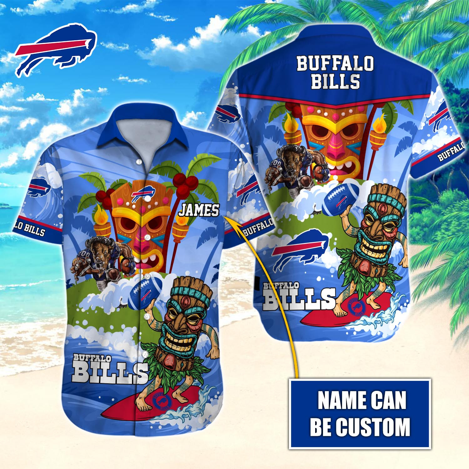 Buffalo Bills Nfl-Hawaiian Shirt Custom T-40152