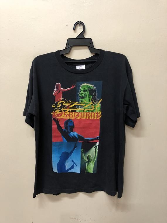 Vintage 90S Ozzy Osbourne Shirtpromo Tour Live Concert Large Usa Rock Metallica Grunge Band Metal Alternative Punk Shirt