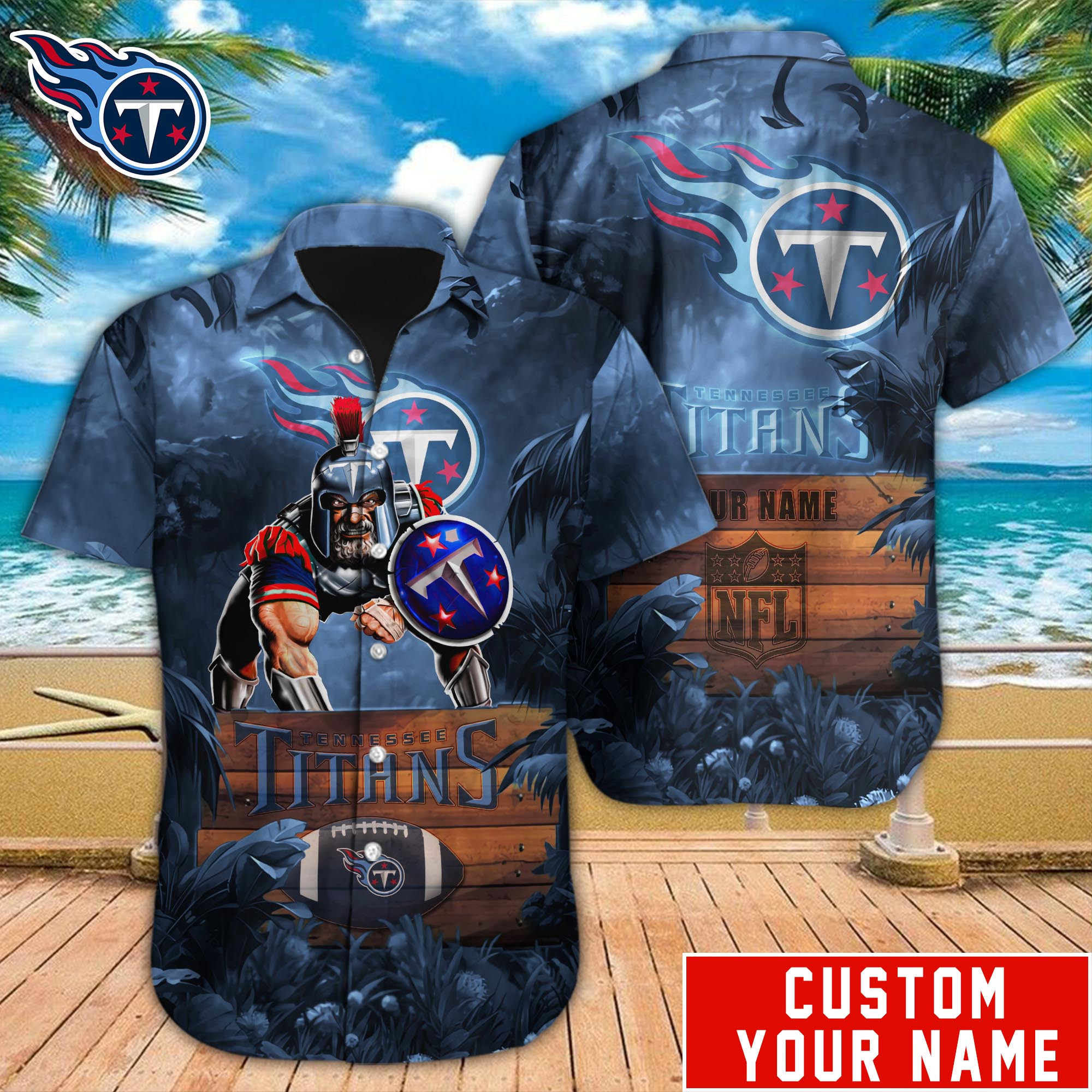 Tennessee Titans Nfl-Hawaiian Shirt Custom M-40834