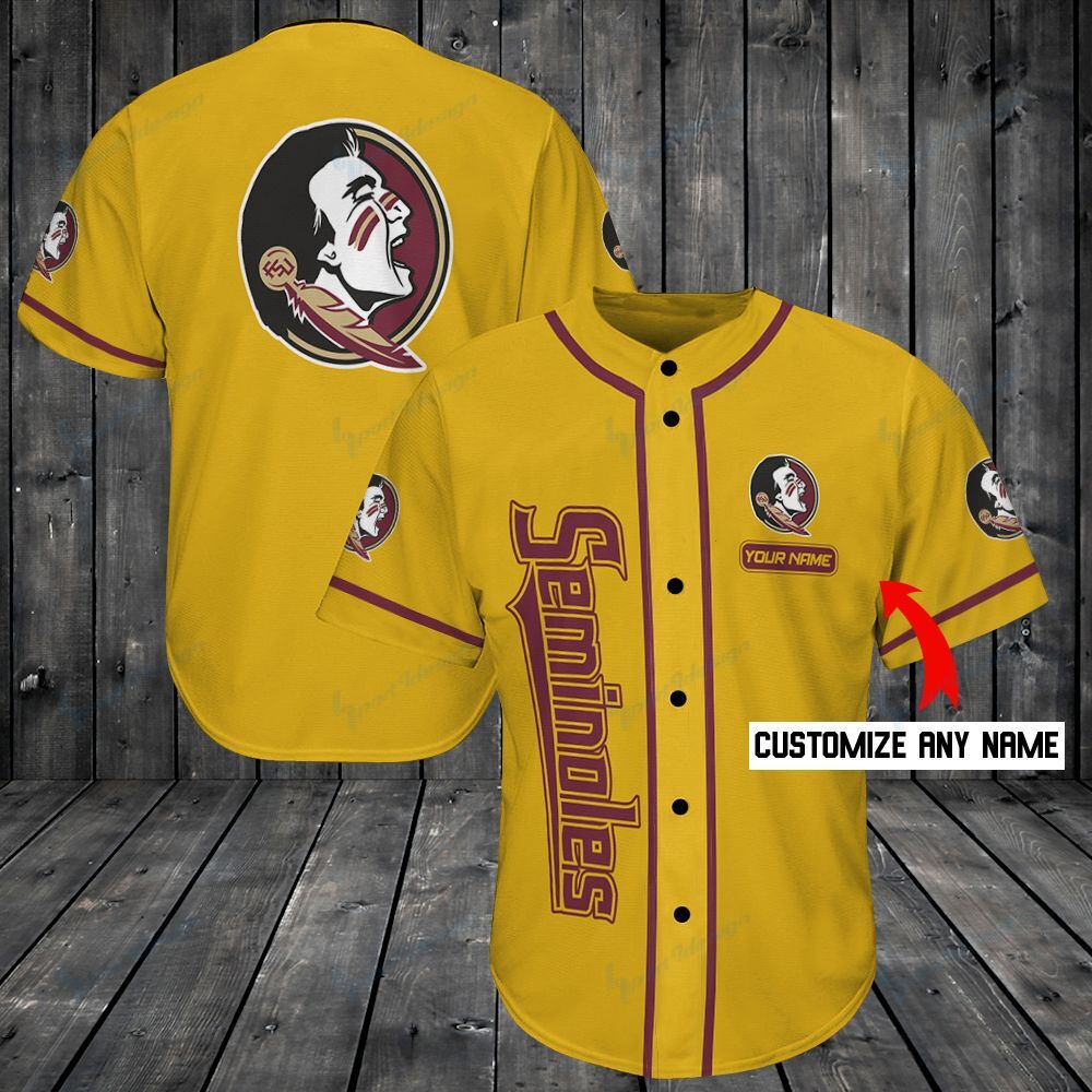 Florida State Seminoles Personalized Baseball Jersey Shirt 167