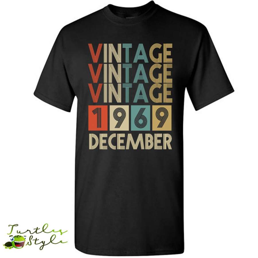 Birthday Vintage December 1969 – Gildan Short Sleeve Shirt