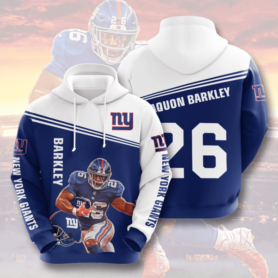 Saquon Barkley New York Giants New York Giants 30 Unisex 3D Hoodie Gift For Fans