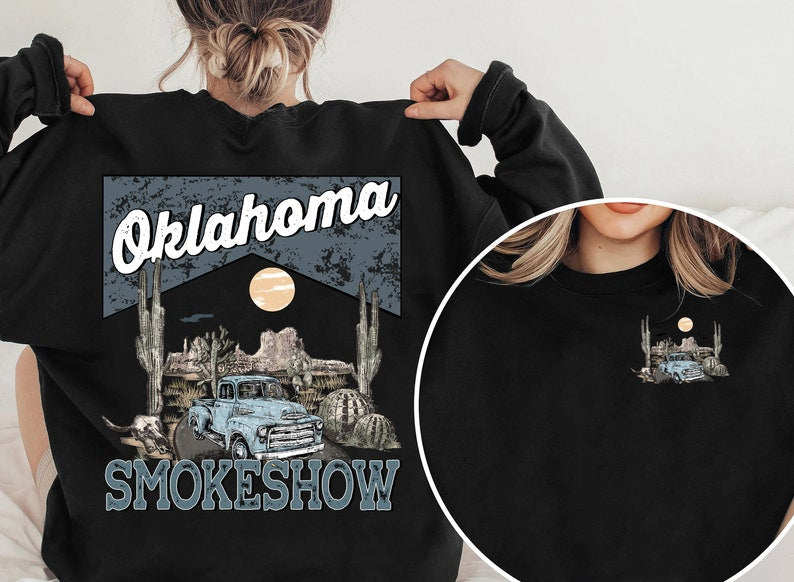 Oklahoma Smokeshow 2 Sided Shirt, Zach Bryan T-Shirt, Zach Bryan American Heartbreak Shirt, Zach Bryan Boho Tee, Western Shirt