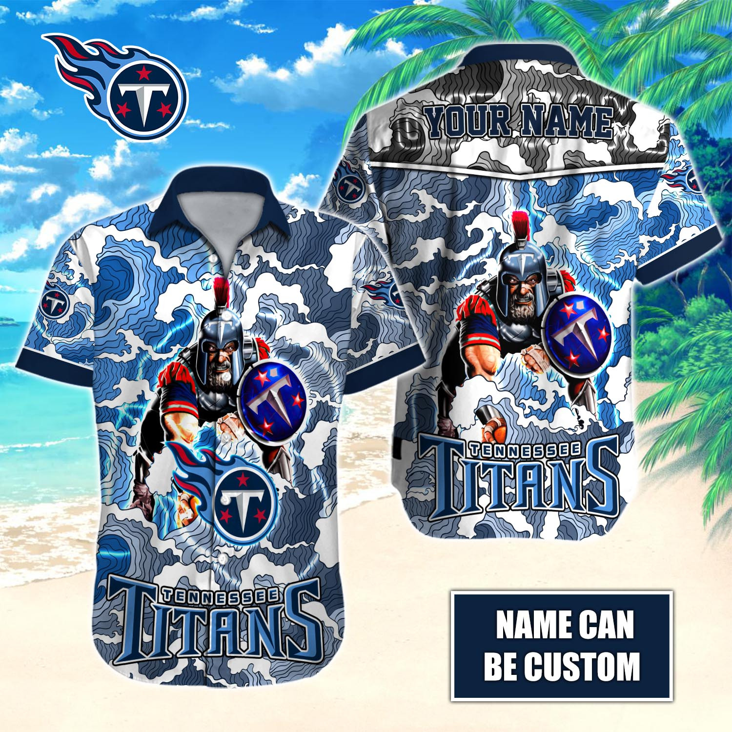 Tennessee Titans Nfl-Hawaiian Shirt Custom T-40578