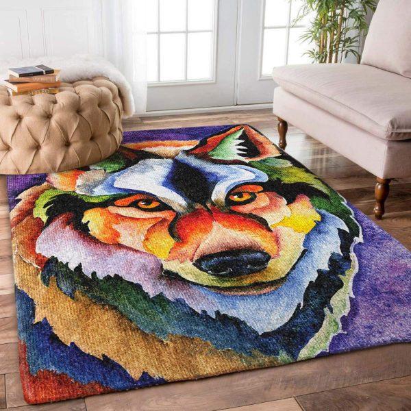 Wolf Art Home Decor Rectangle Area Rug 39