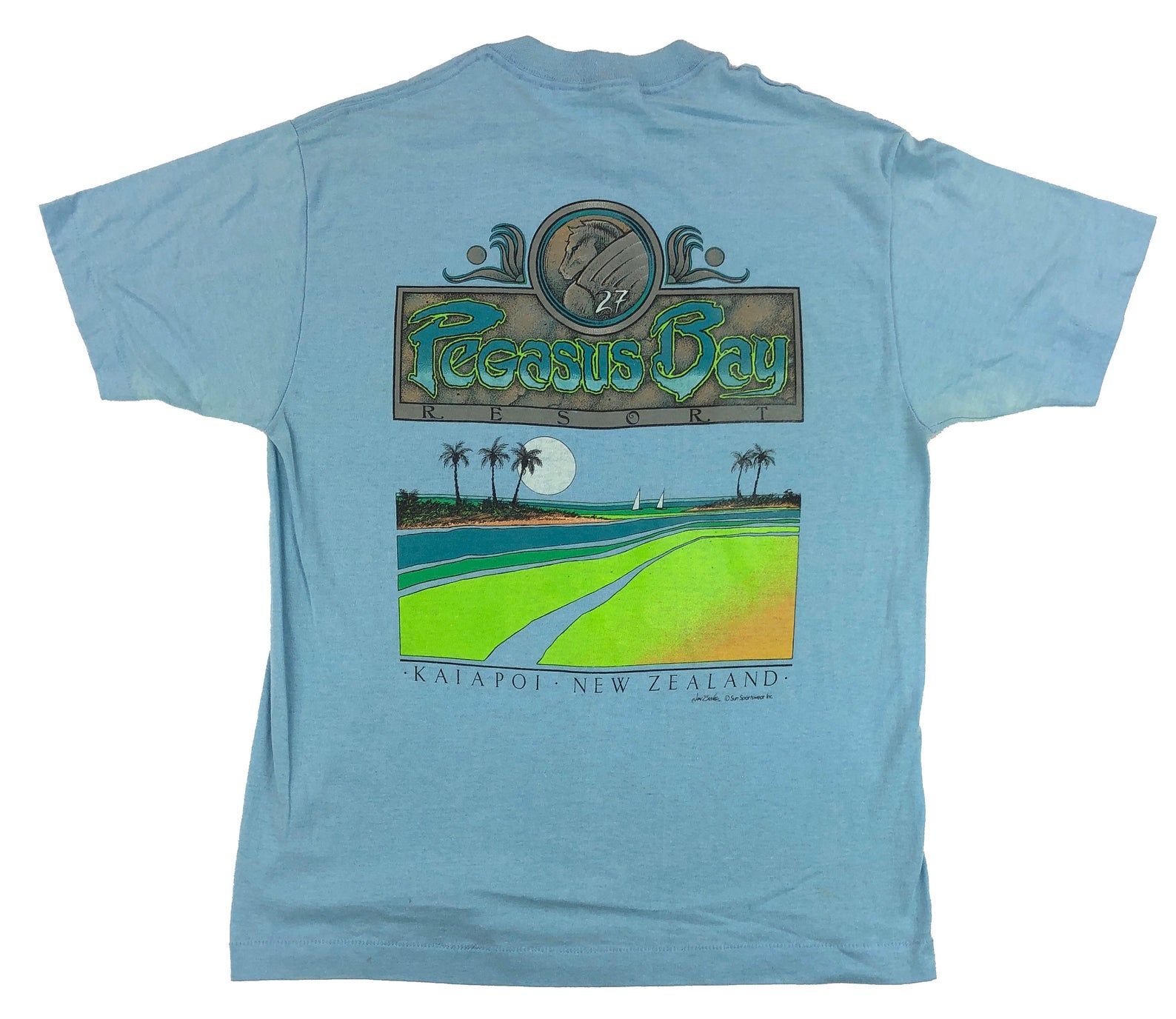 Vintage Kaiapoi New Zealand Pegasus Bay Resort T-shirt