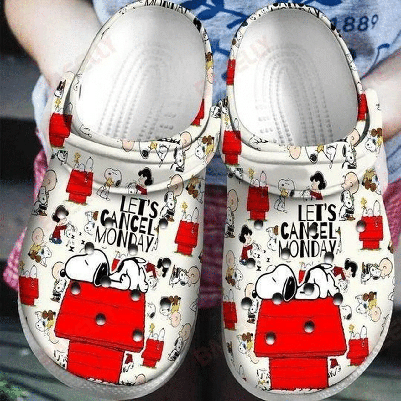 Snoopy Lets Cancel Monday Crocss Crocband Clog Comfortable Water Shoes
