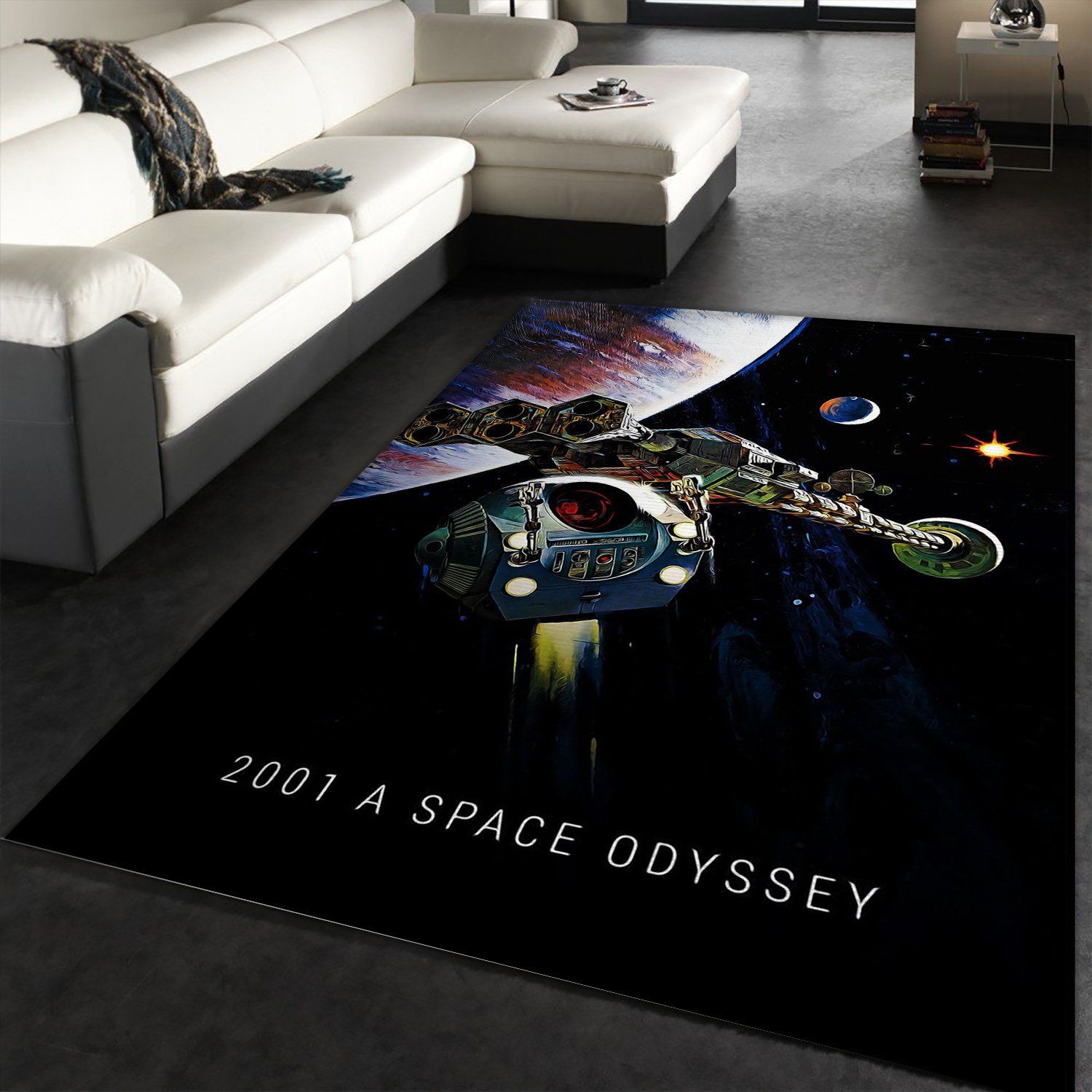 2001 A Space Odyssey Area Rug Art Painting Movie Rugs Family Gift Decor Area Rug For Living Room Bedroom Rug Home Decor