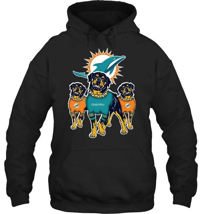Miami Dolphins Rottweilers Fan Hoodi &hellip;