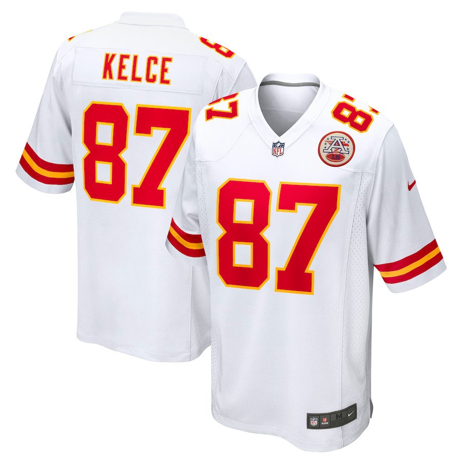 Travis Kelce Kansas City Chiefs Nike Game Jersey – White