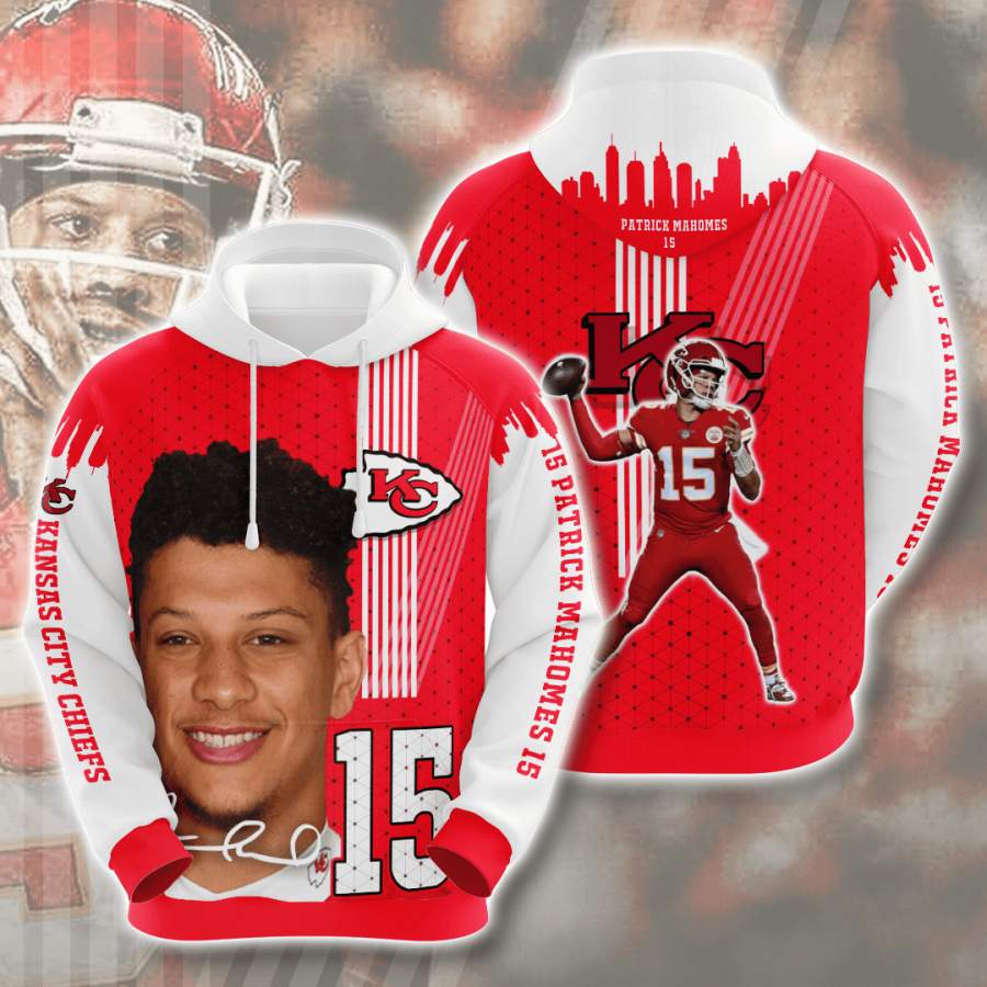 Kansas City Chiefs Patrick Mahomes Hoodie 3D Style5120 All Over Printed