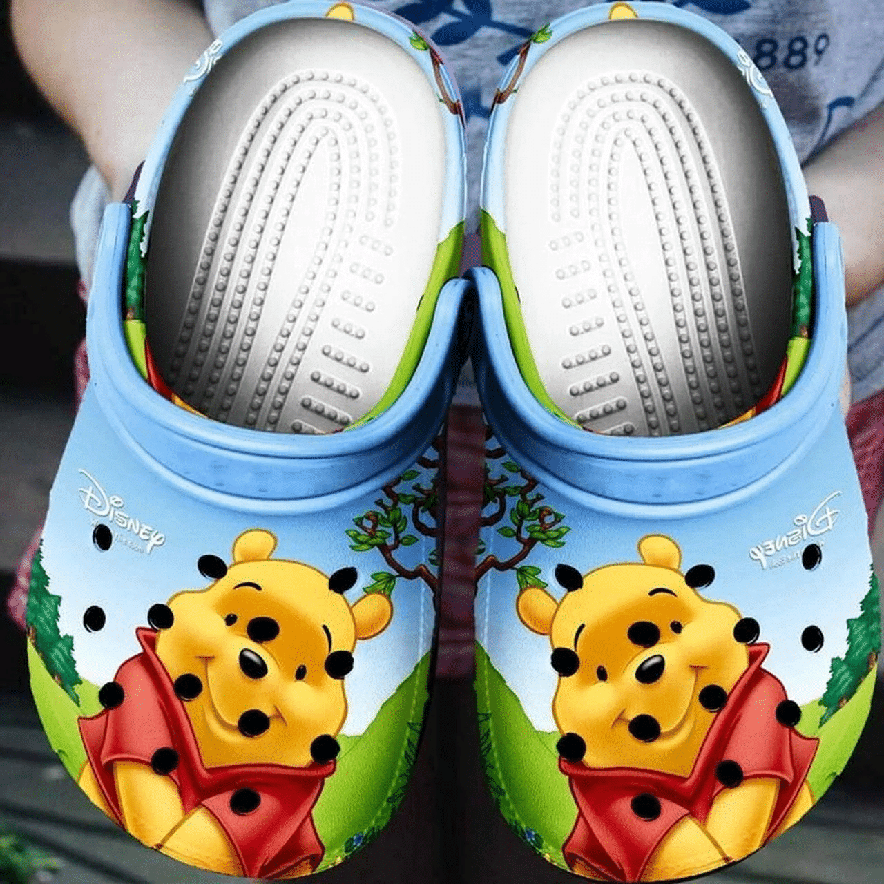 Bear Winnie The Pooh Cartoon Movie Crocs Crocband Clog Comfortable Water Shoes