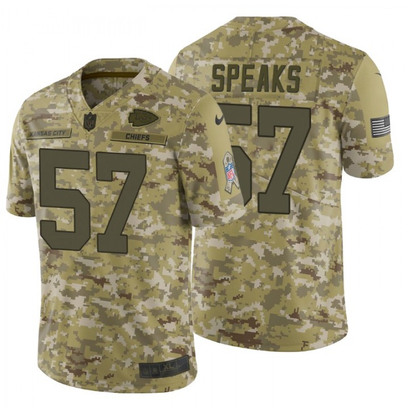 Men Breeland Speaks Kansas City Chiefs Camo 2018 Salute To Service Jersey – All Stitched, Embroidery