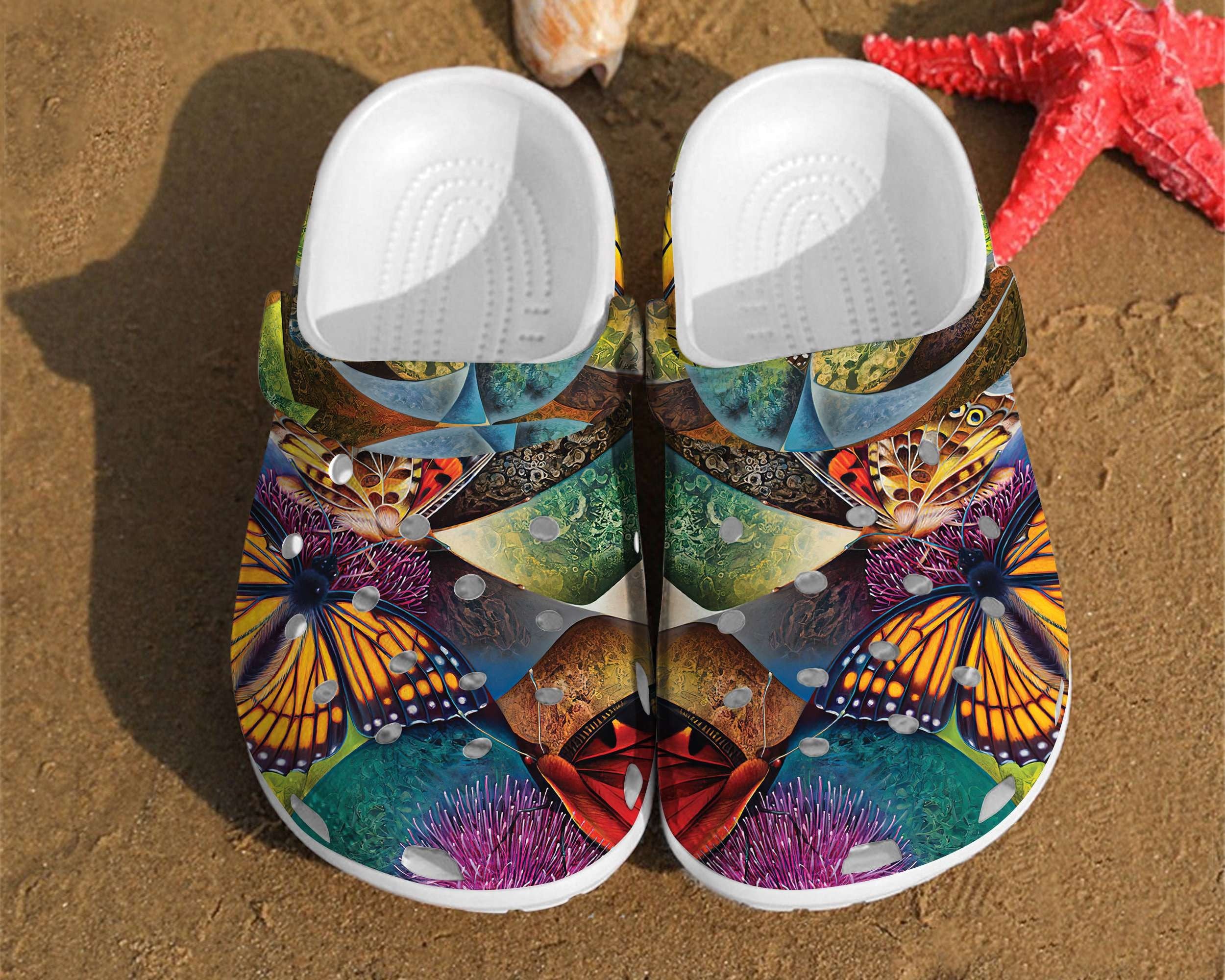 Butterfly Illusion Art Watercolor For Men And Women Gift For Fan Classic  3D Crocband Clog