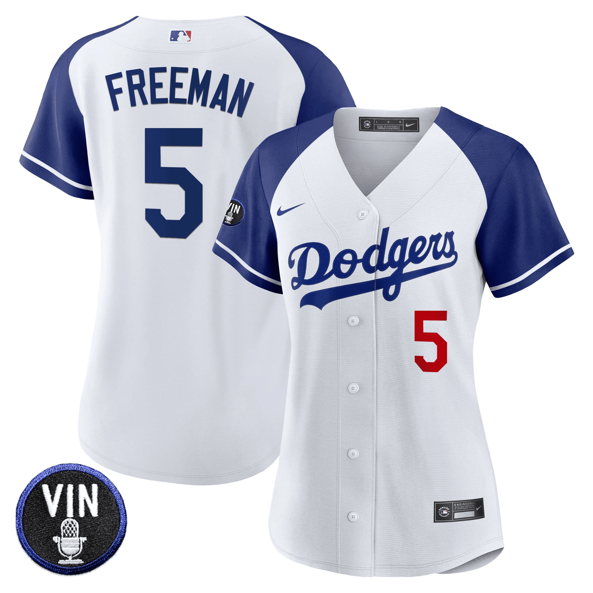 Women’S Dodgers Vin Scully Patch Jersey – All Stitched