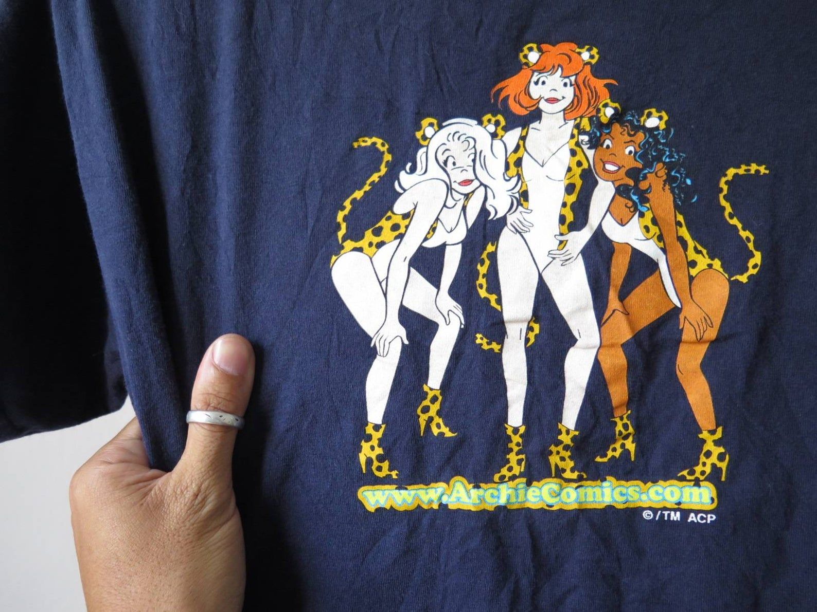 Vintage Josie And The Pussycats T Shirt Vintage Archie Comics T Shirt Vintage Comic T Shirt Cartoon M Dark Blue