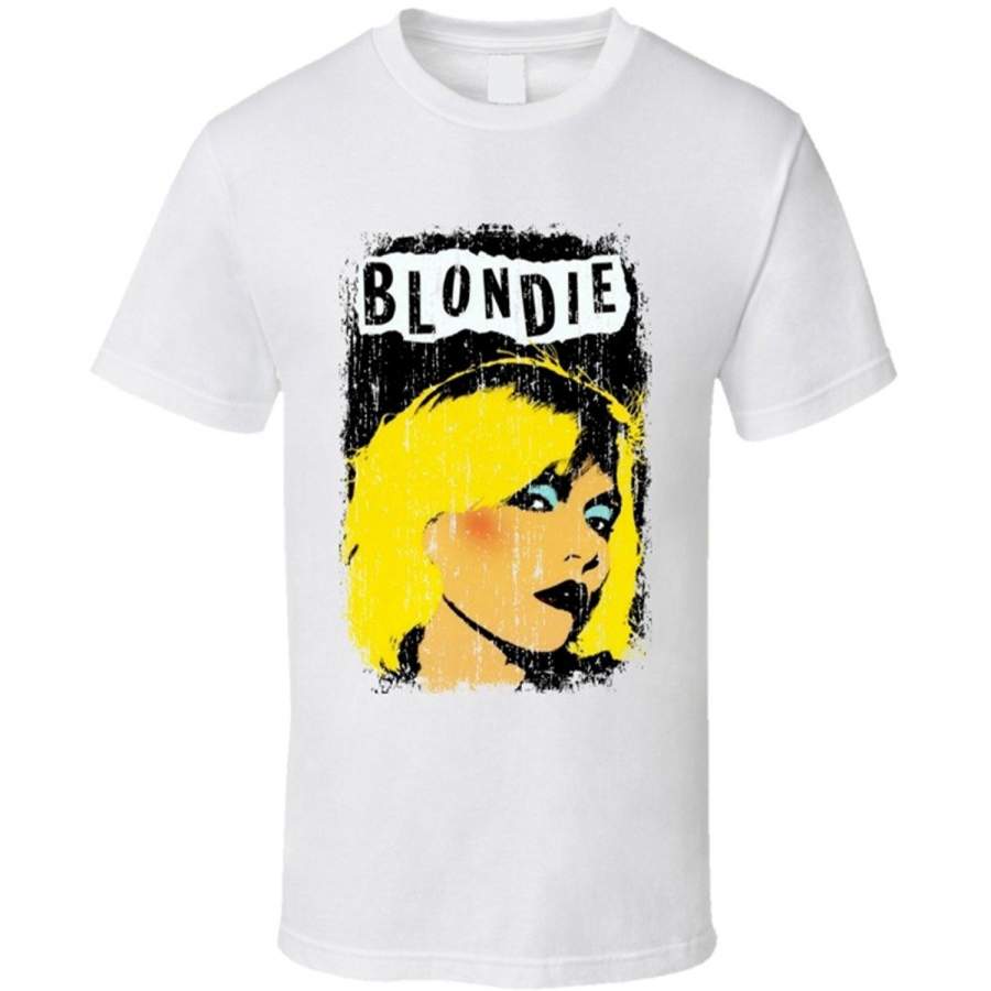 Blondie Classic Rock N Roll Vintage Band Music T Shirt Fashion O-Neck Short Sleeved T-Shirts Summer Funny Loose Punk Tee Shirt For Men