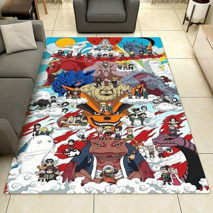 naruto characters japanese anime rug