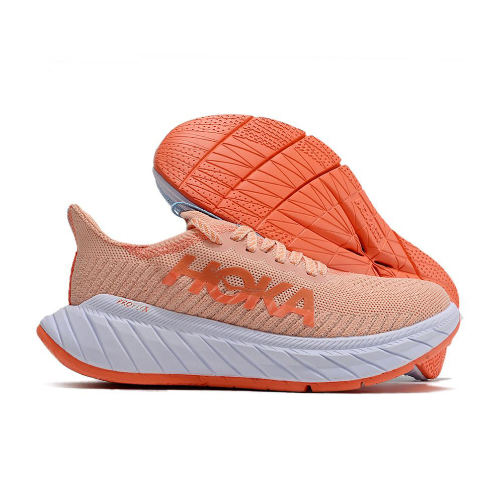 Hoka One One Carbon X 3 Peach Parfait Summer Song Shoes Sneakers, Women SNK411832351