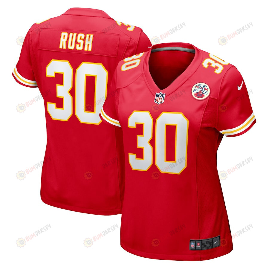 Darius Rush 30 Kansas City Chiefs Game Women Jersey – Red