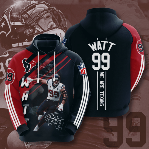 Houston Texans J.J. Watt 70 Unisex 3D Hoodie Gift For Fans